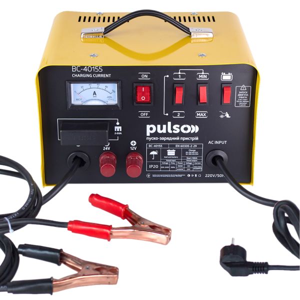Пуско-зарядное устройство BC-40155 12&24V/45A/Start-100A/20-300AHR/стрелк. индюк. PULSO