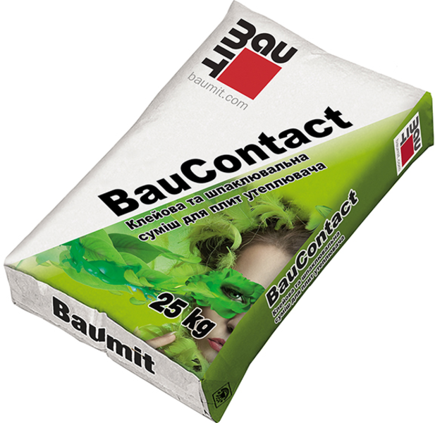 Baumit BAU Contact смесь для прикл. и защиты утеплителя МВ, ППС плит 25 кг