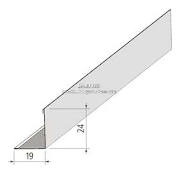 Профиль пристенный KRAFT Fortis L 19*24*3000 мм RAL 9003 50 шт/упак