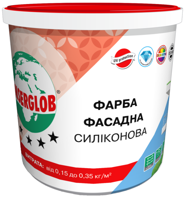 ANSERGLOB Краска фасадная универсальная 14 кг СИЛИКОНОВАЯ