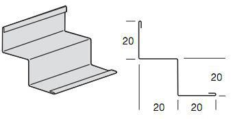 Периметр. угол ломанный Shadowline 3.00m (20шт/короб) (20x20x20x20x0,6 mm)(BPT2020HH)