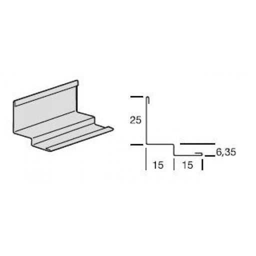 Периметр. угол кромка Tegular Shadowline 3,05m (36шт/кор.)(25 x 15 x 6,35 x 15 x 0,45 for te